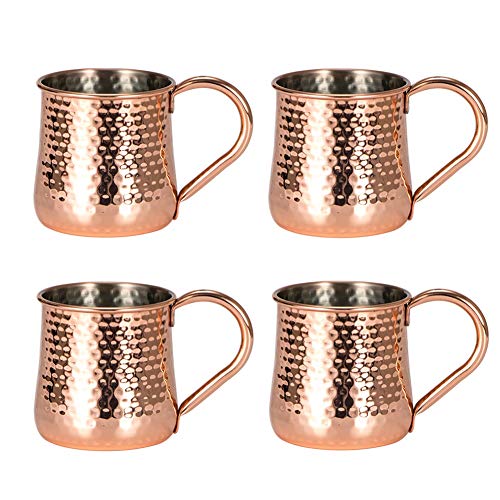 Moscow Mule Taza Set 4 pzs, Taza De Cerveza Taza De Café Taza De Cobre Copa De Coctel, para Fiesta, Bar, Hotel (Size : 4PCS)