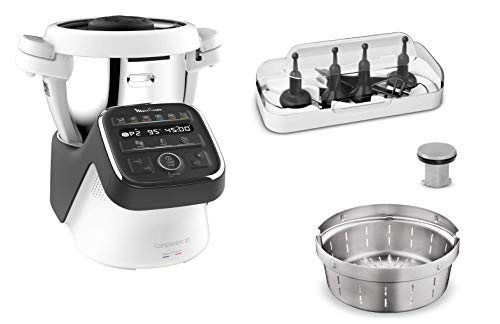 Moulinex Companion XL - Robot de cocina (4,5 L, 12 programas automáticos, preparación de sopas, carne, Gaspacho, Risotto, robot de cocina con libro recetas)