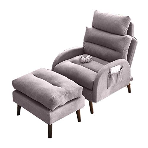 N / C Sofá Perezoso, sillón Individual, balcón, Respaldo Plegable, sillón reclinable para el Almuerzo, Dormitorio, Tatami, Cabeza y pies Ajustables, Espuma viscoelástica, con Almohadas