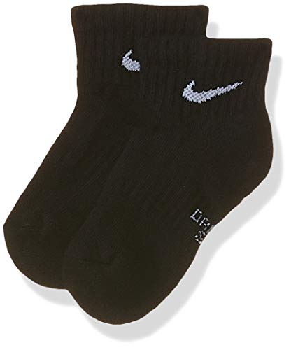 NIKE Y Nk Everyday Cush Ankle 3pr Socks, Unisex niños, black/(white), S