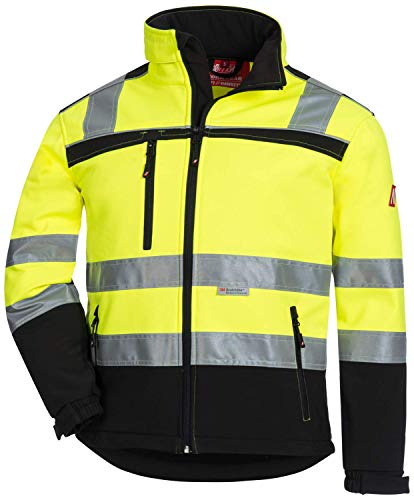 Nitras Motion Tex Viz Chaqueta de Alta Visibilidad | Chaqueta de Trabajo con 3M Reflectores | Cortavientos e Impermeable | XL