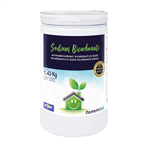 Nortembio Bicarbonato de Sodio 1.43 Kg, Insumo Ecológico de Origen Natural, Libre de Aluminio, EBook Incluido.