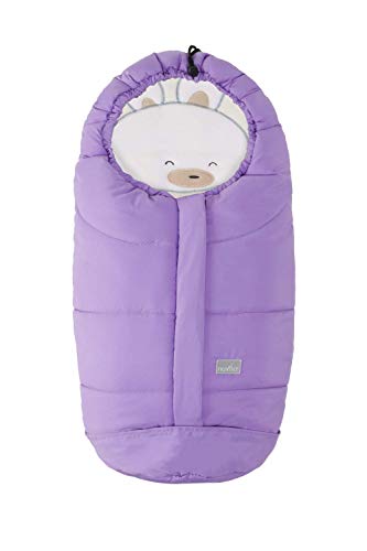 Nuvita 9205 Ovetto Cuccioli | Saco Carrito Bebe Universal de Invierno | Para Silla de Paseo y Coche | Térmico, Impermeable, a Prueba de Viento | Mantiene Cálido al Bebé Hasta -10° | 0-6 Meses