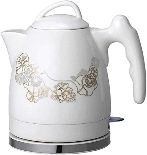 OH Secador de Pelo Hervidor Eléctrico Cerámica Phnom Penh Lotus Extraíble Base Hervir la Protección Seca 1.2L 1200W Blanca Accesorios de cocina