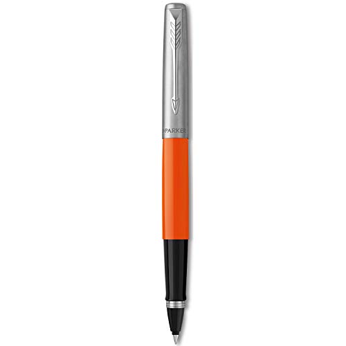 Parker Jotter Originals Rotulador Roller, Acabado Naranja Clásico, Punta Fina, Tinta Negra