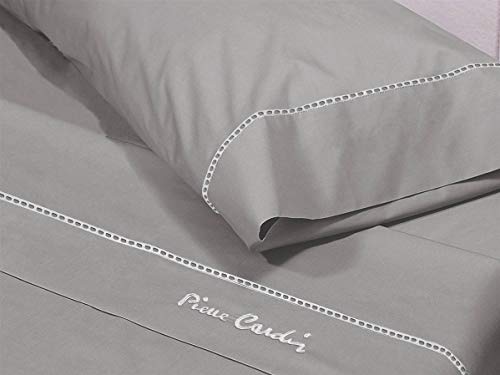 Pierre Cardin Juego de Sábanas, Algodón, Gris, Cama 150 cm