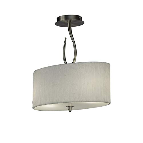 Plafon 2 Luces SERIE LUA ACABADO Satin Nickel