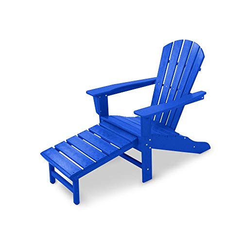 Polywood HNA15PB Palm Coast Adirondack Chair, Pacific Blue