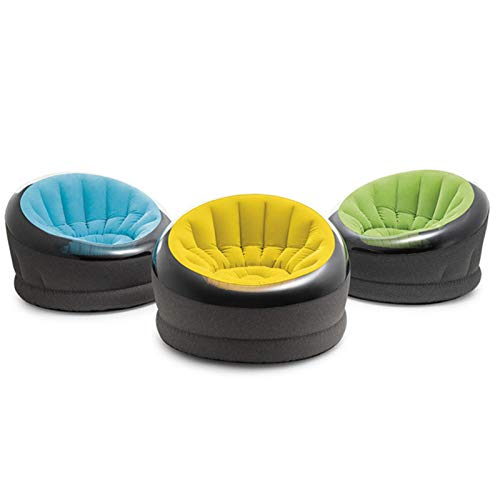 Rubyu-123 - Sillón hinchable para jardín, sofá hinchable, redondo, televisión, sillón de aire, portátil, puf para patio, casa, 112 x 109 x 69 cm