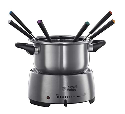 Russell Hobbs Fiesta - Fondue Eléctrica (1200 W, 1,7l, Acero Inoxidable, para Fundir Chocolate o Queso) - ref. 22560-56