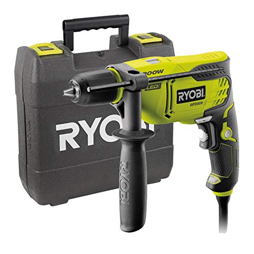 Ryobi 5133002018 Taladro de percusión cable eléctrico 800 W portabrocas sin llave