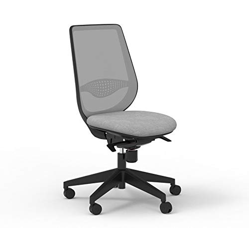 Silla de oficina con respaldo gris y asiento gris (gris)