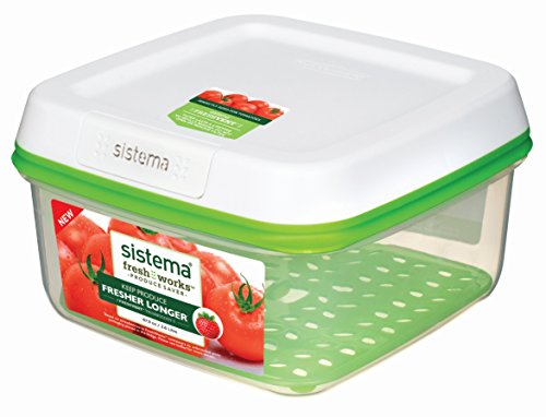 Sistema freshworks 2,6 litros Recipiente de Almacenamiento Cuadrado, 20,5 x 20,5 x 12 cm