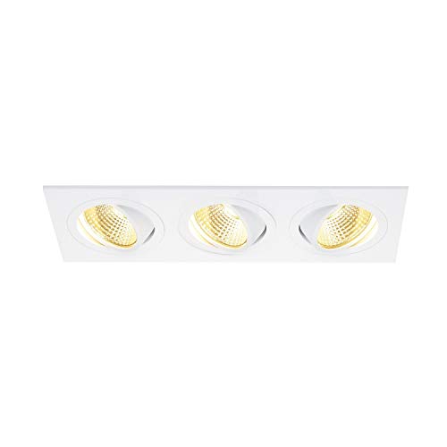 Slv new tria - Downlight 3 dl set cuadrado 3x6w 27k blanco