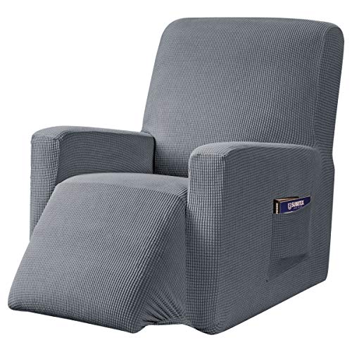 subrtex Funda de Sillón Relax Elástica Completo Protector para Sillón Reclinable (Gris Claro)