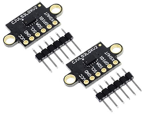 TECNOIOT 2pcs VL53L0X Time-of-Flight ToF Laser Ranging Distance Sensor 940nm GY-VL53L0XV2