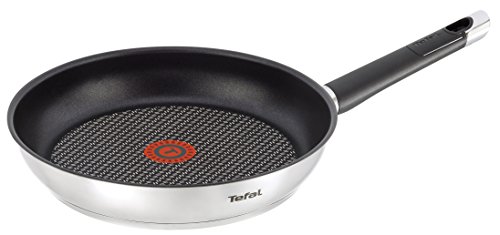 Tefal Emotion - Sartén de aluminio de 30 cm, antiadherente Titanium Extra, exterior resistente en acero, aptas para todo tipo de cocinas incluido inducción