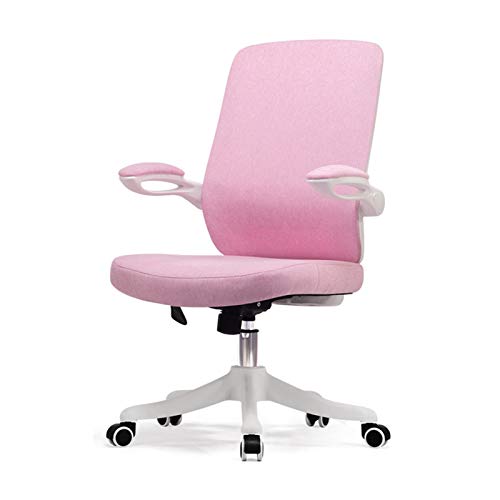 TopJiä Ergonómica Silla De Oficina 135° Reclinable,Silla De Escritorio con Adjustable Soporte Lumbar Y Apoyabrazos Abatibles,Altura Ajustable Silla Ejecutiva con Ruedas, Rosa