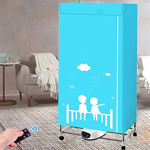 TTLIFE Secadora De Ropa Eléctrica Calentador Portátil 1300W 33LB Secadora por Ventilación para El Hogar Secadora De Ropa Plegable Secado rápido De Iones Negativos Luz Azul Secadora De Ropa Automática