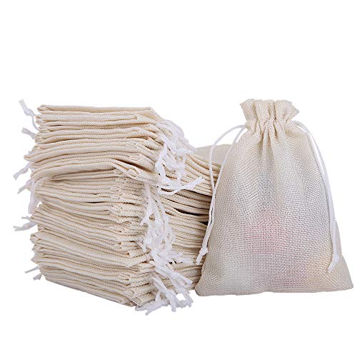 Uponer 30 bolsitas Saco de Yute con cordón Ajustable 13x18cm Bolsas de Regalo Bolsa de Lino para Joyas, el Bricolaje, Artesanales, Reuniones, Bodas, aco Navidad, Saco carbón, bolsitas Regalos