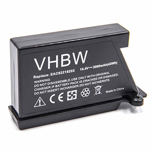 vhbw Li-Ion batería 3000mAh para Robot limpiasuelos Robot autónomo de Limpieza como LG EAC60766101, EAC60766102, EAC60766103, EAC60766104, EAC60766105