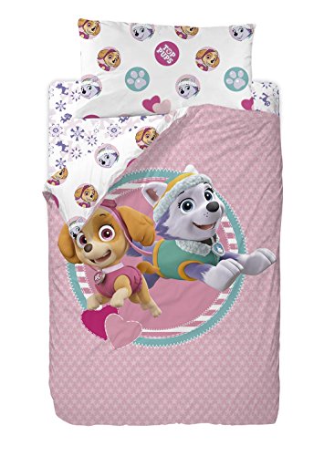 Viacom Paw Patrol Good Friends Saco nórdico, Algodón-Poliéster, Rosa, Cama 80/95 (Twin), 190.0x90.0x25.0 cm, 2 Unidades