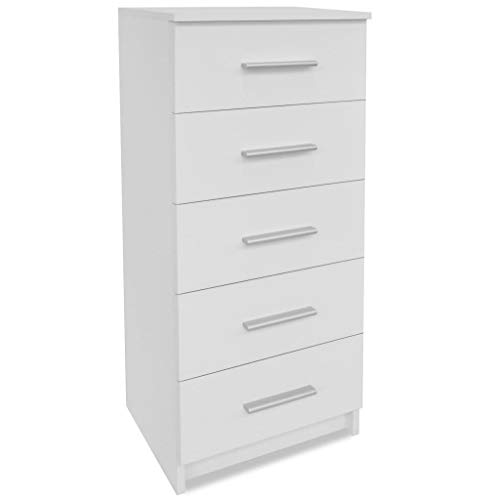 vidaXL Cajonera Sinfonier 41x35x106 Madera Blanco Mueble Organizador Auxiliar