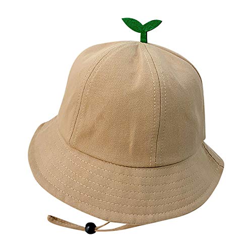 Whyeasy Unisex Fashion Solid Color Bucket Hat Summer Fisherman Cap for Men Women Teens(Khaki,42-44cm)