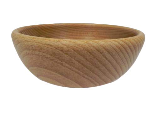 Wooden World – Cuenco decorativo de madera para frutas y nueces – Estilo rústico de madera de haya natural para servir aperitivos – 12 cm