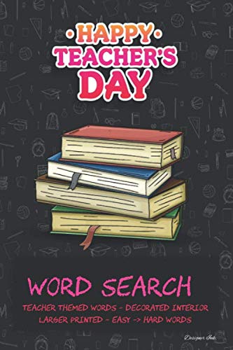 Word Search for Teachers: 101 Puzzles. Teaching Themed Words & Art Interior with Solutions / Answers. Wonderful Activity Gift on Appreciation Day / ... of Year. Chalkboard Hand Drawn Stack (WSMA3)