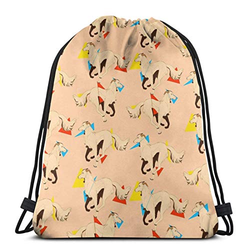 XCNGG Bolsa de Gimnasia Bolsa con cordón Bolsa de Viaje Bolsa de Deporte Mochila Escolar MochilaDrawstring Bag Primary Dogs IV Jumping Through Hoops Floor Pillow Training Gymsack