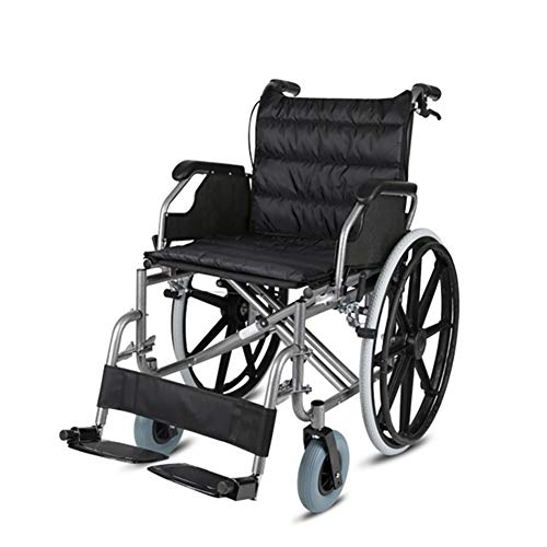 XKRSBS Sillas de Ruedas Silla Manual de Gran tamaño para Silla de Ruedas Grande y Plegable, Adecuada para Personas Mayores con un Peso de 51 cm.