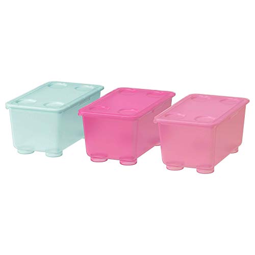 Youngland GLIS Caja con tapa, rosa/turquesa17x10 cm