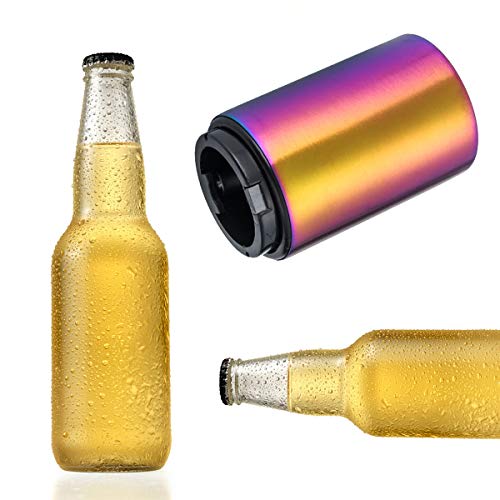 Yuehuam Abrebotellas de Cerveza de Acero Inoxidable con Apertura Magnética Automática Abrebotellas Empuja Hacia Abajo Dispositivo de Cocina - Se Abre en Medio Segundo