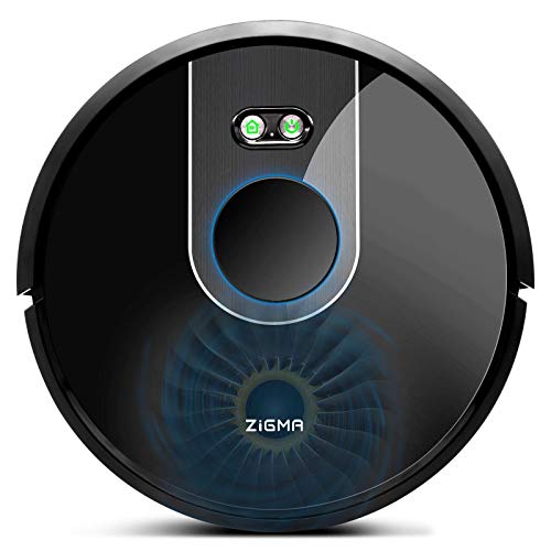 Zigma Robot Aspirador, Navegación Láser, Captura Alérgeno, Fuerte Succión, Barre, Friega, App Control con Múltiple Mapas, Limpieza de Áreas, Alexa y Siri, para Suelo Duro y Mascota