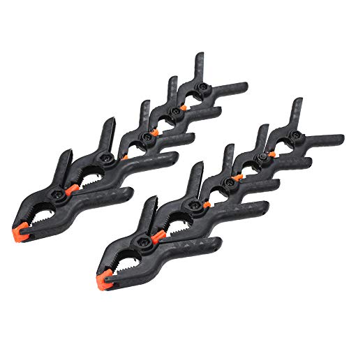 10pcs plástico Nylon Toggle A Clamp Spring Clamps Clip multifuncional Herramienta de bricolaje para estudio de fotografía Placa Fondo de iluminación de bricolaje Pegado de madera 6 * 2"+ 4 *