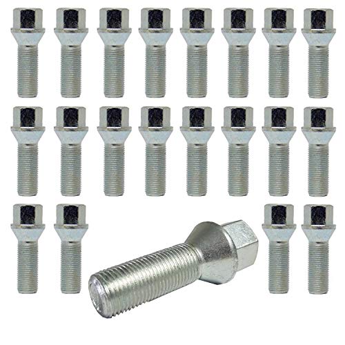 20 Tornillos de Rueda Pernos de rueda Cono cintura 60 ° M12 x 1,5 28 mm Re