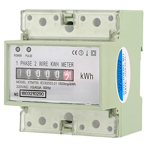 220V 10 (40) A Medidor eléctrico monofásico digital 2 hilos 4P DIN-Rail Medidor electrónico KWh