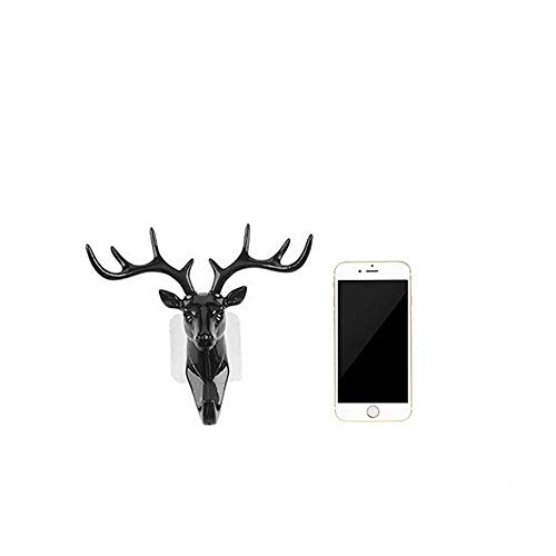 3 Deer Head Cornamenta Ganchos Estantes de pared Colgantes de pared Colgantes creativos Colgando Sombrero Bufanda Bolsa Ropa clave Toalla Baño Cocina Colgante Negro Blanco Gris Carga