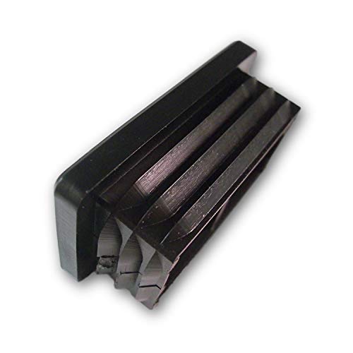 4 tapones, negro, para tubos cuadrados, dimensiones exteriores 60x30mm