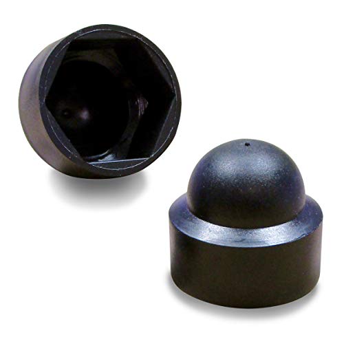 Ajile - 100 piezas - Tapa encajada abombada para pernos y tuercas, capsula protectora para tuercas M8, 13 mm - plástico NEGRO - FAH113-L