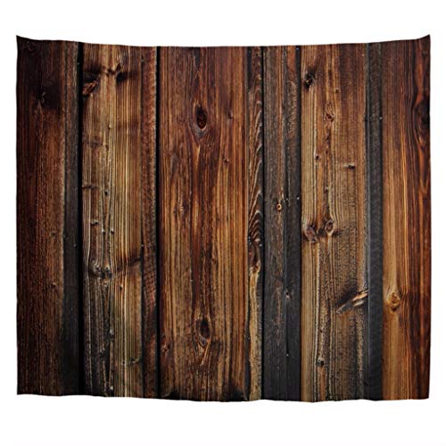 A.Monamour Tapices Viejo Rústico Tablones De Madera Textura De Madera Fondos Decoraciones De Arte Tejido Tapicería De Pared Cortinas para Dormitorio Sala De Estar Dormitorio 153x229cm