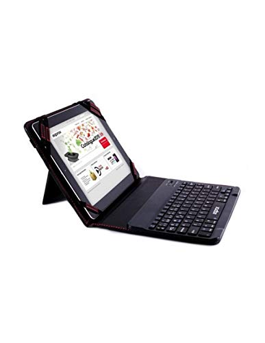 Approx APPIPCK06 - Funda con Teclado Bluetooth para Tablets 9.7” & 10.1”, Color Negro