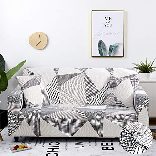 ASCV Funda de sofá Fundas elásticas para Muebles Fundas de sofá elásticas para Sala de Estar Fundas para sillones Sofá Decoración del hogar Tela A5 2 plazas