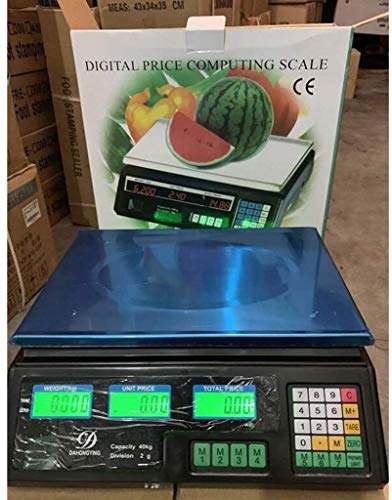 Balanza Cocina Básculas informáticas de precios electrónicos de alta precisión Escalas de alimentación de acero inoxidable con pantalla LCD TARE TARE CERO FUNCIÓN PARA LA TIENDA DE OUTLET MENOR FRUTOS