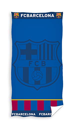 Barcelona FC - Toalla Playa Azul Escudo Barcelona FC 70 x 140 cm.