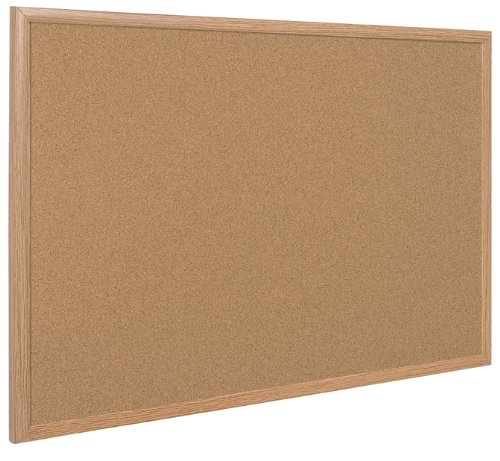 Bi-Office Earth Executive - Tablero de Corcho de Marco de MDF Roble, 120 x 90 cm