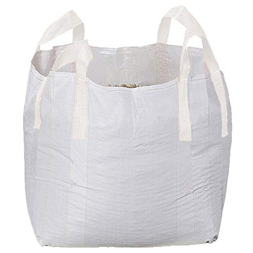 Big Bag para Arena y Tierra Vegetal | Bolsa Big Bag 1m³ Asas Cruzadas | Carga hasta 1500kg | Pack de 2