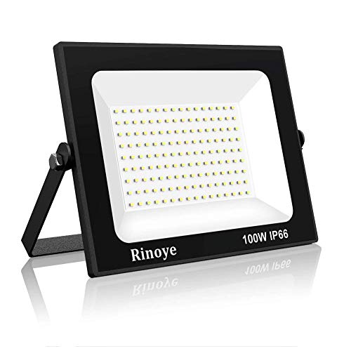 Blivrig 100W Focos LED Exterior, LED Foco Exterior de alto brillo 180° Ultrafino Rotación,Proyector Impermeable IP66, Led Foco Exterio para Patio, Camino, Jardín (Blanco frio, 100W)