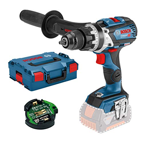 Bosch Professional - Taladro percutor inalámbrico sistema 18V GSB 18V-85 C (con módulo de conectividad, sin baterías, en L-BOXX)